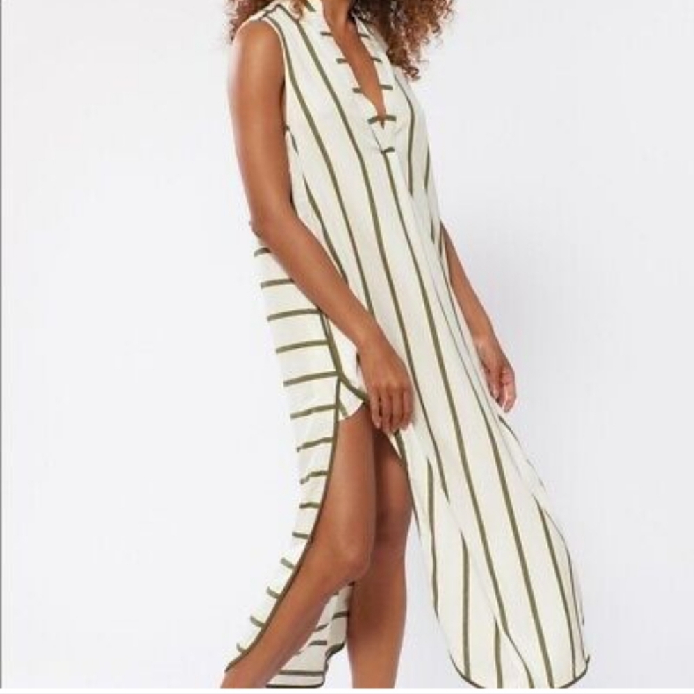 Red Carter AVI Midi Dress with Side slit Cover up Resort XS NEW with Tags